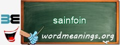 WordMeaning blackboard for sainfoin